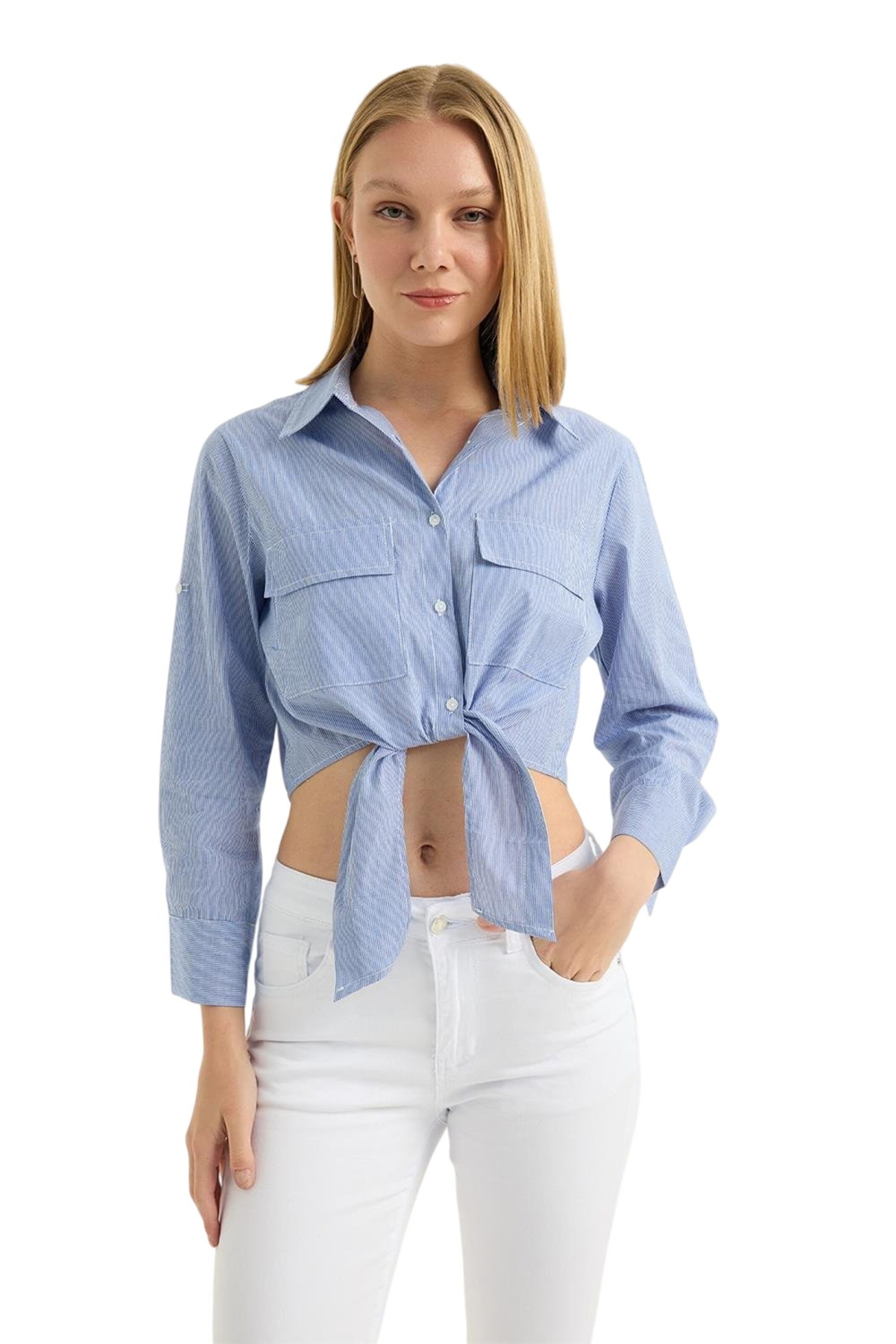 HOME STORE Blouse in Blue: front