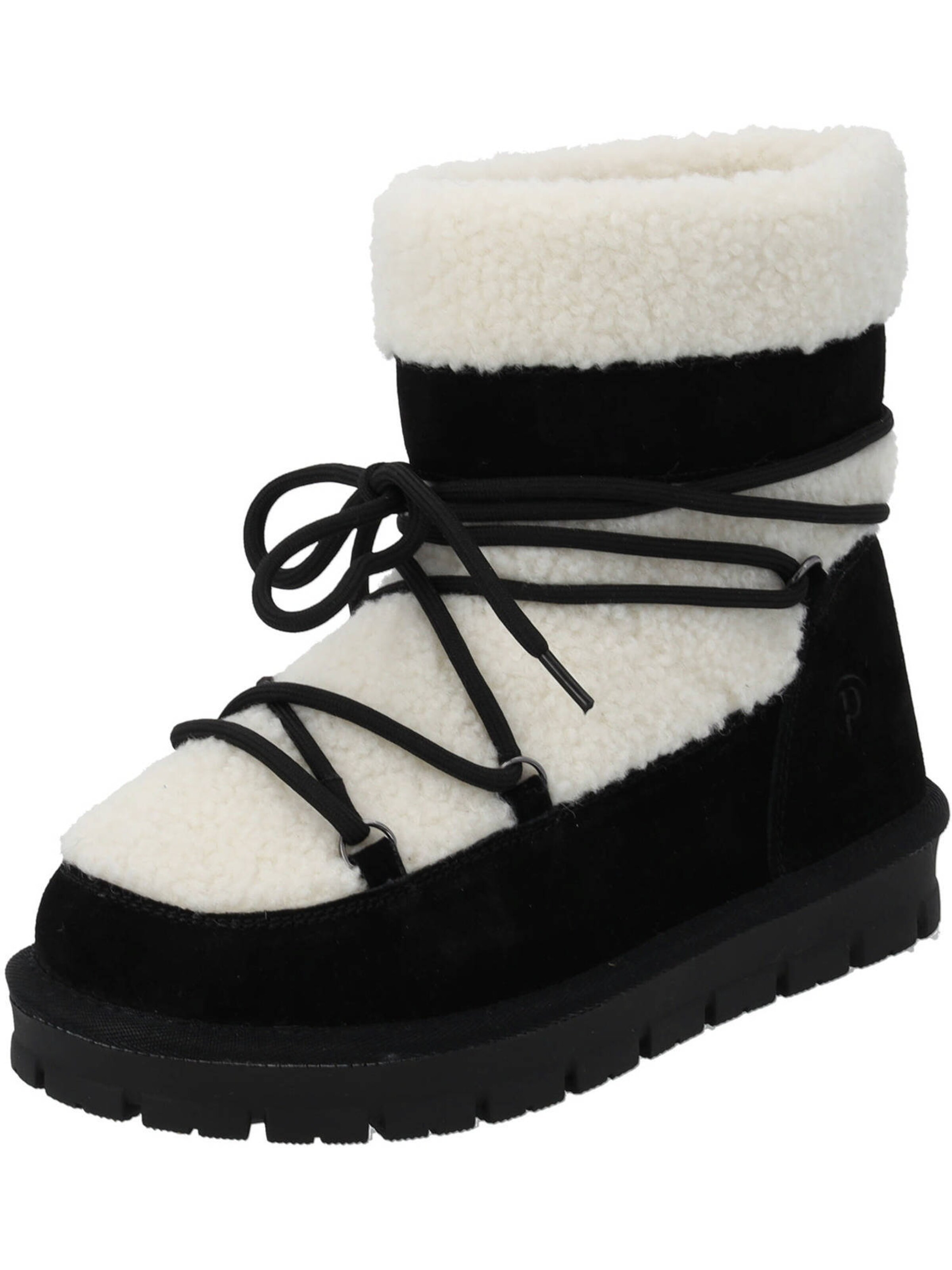 Palado by Sila Sahin Snowboots in Zwart: voorkant