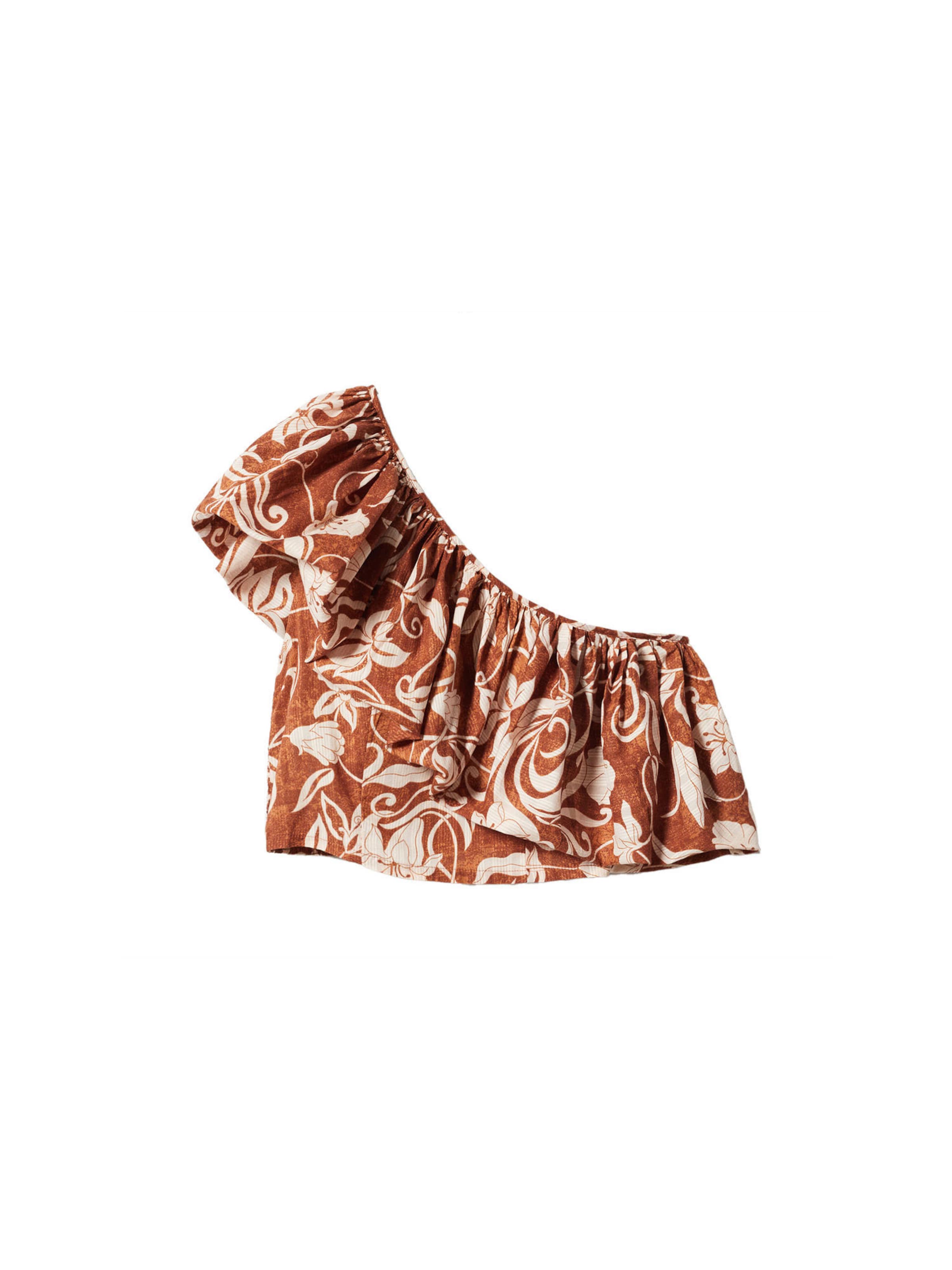 MANGO Topp 'Ile' i brun: framsida