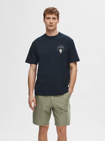SELECTED HOMME T-Shirt 'Aries' in Blau: predná strana