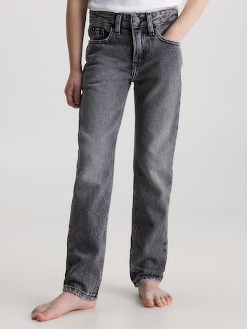 Calvin Klein Jeans Slimfit Jeans in Grijs: voorkant