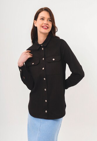 FRESHLIONS Blouse 'Lidia' in Zwart: voorkant