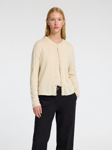 SELECTED Gebreid vest 'SLFLaura' in Beige: voorkant