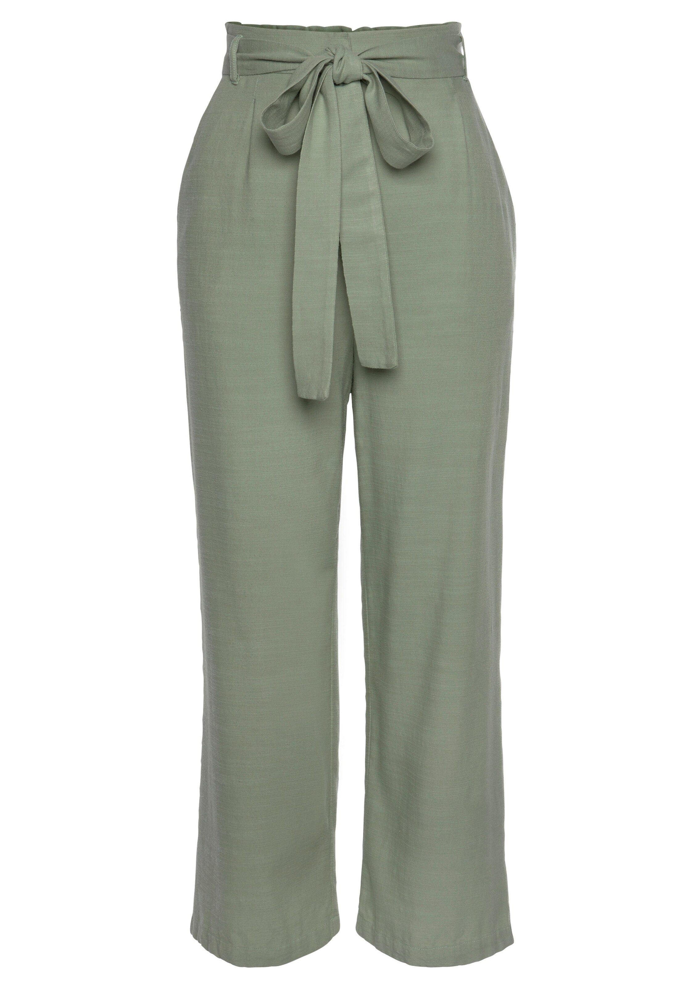QZEsu Abbigliamento LASCANA Pantaloni con pieghe in Verde 
