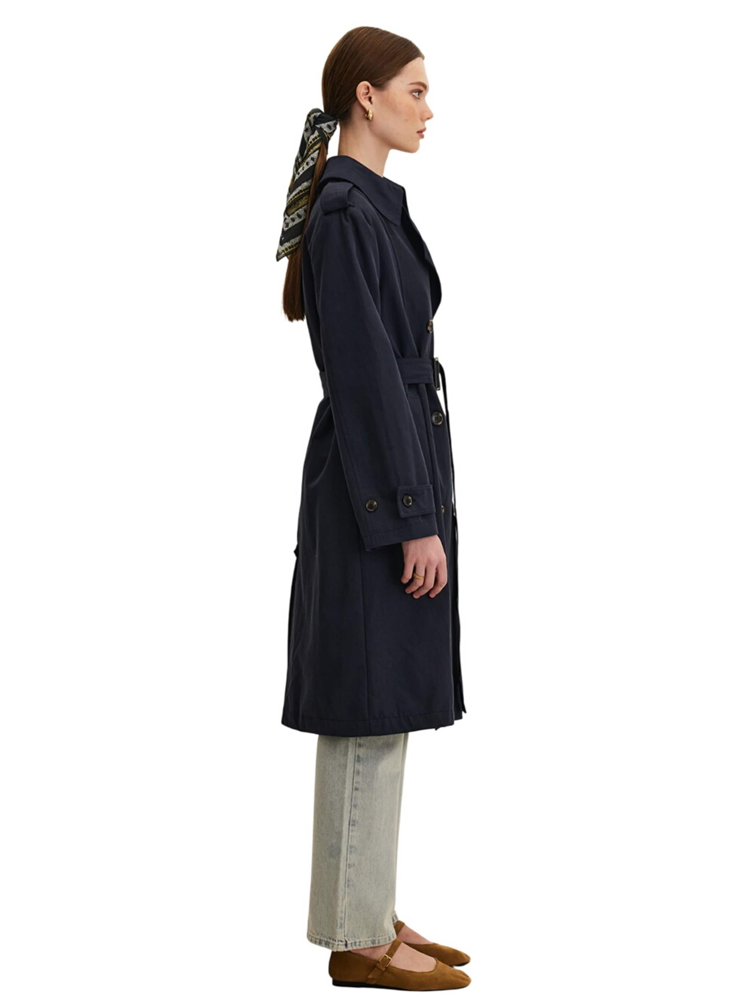 MANUKA Between-seasons coat in Blue