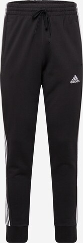 ADIDAS SPORTSWEAR Tapered Sports trousers 'Essentials' in Black: front