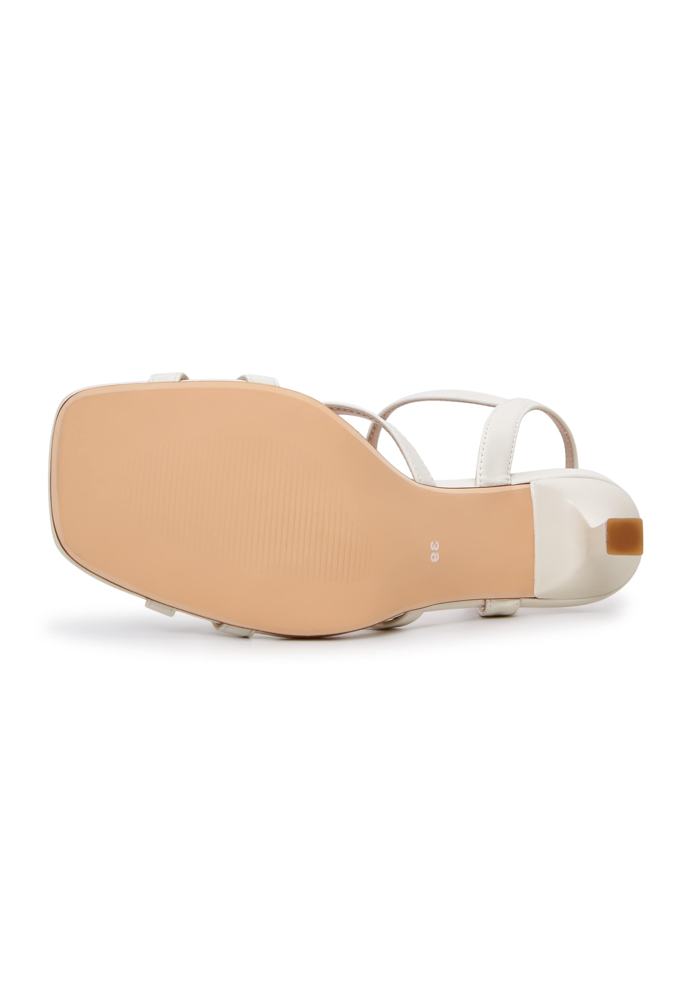CESARE GASPARI Strap sandal in White