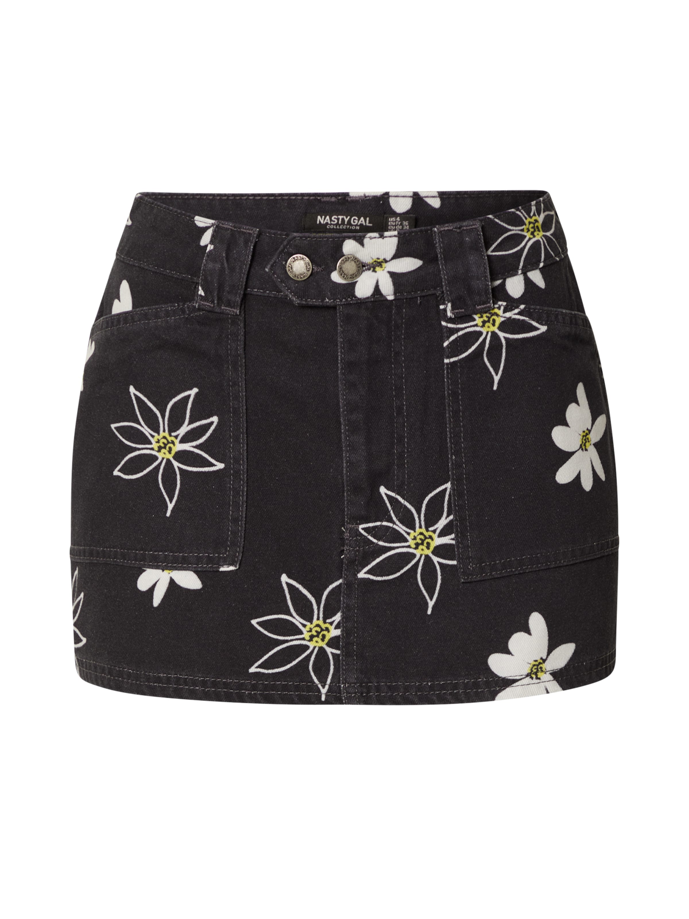 sárga / fekete farmer / fehér Nasty Gal Szoknyák, Termék nézet