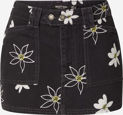 Nasty Gal Skirt in Yellow / Black denim / White, Item view