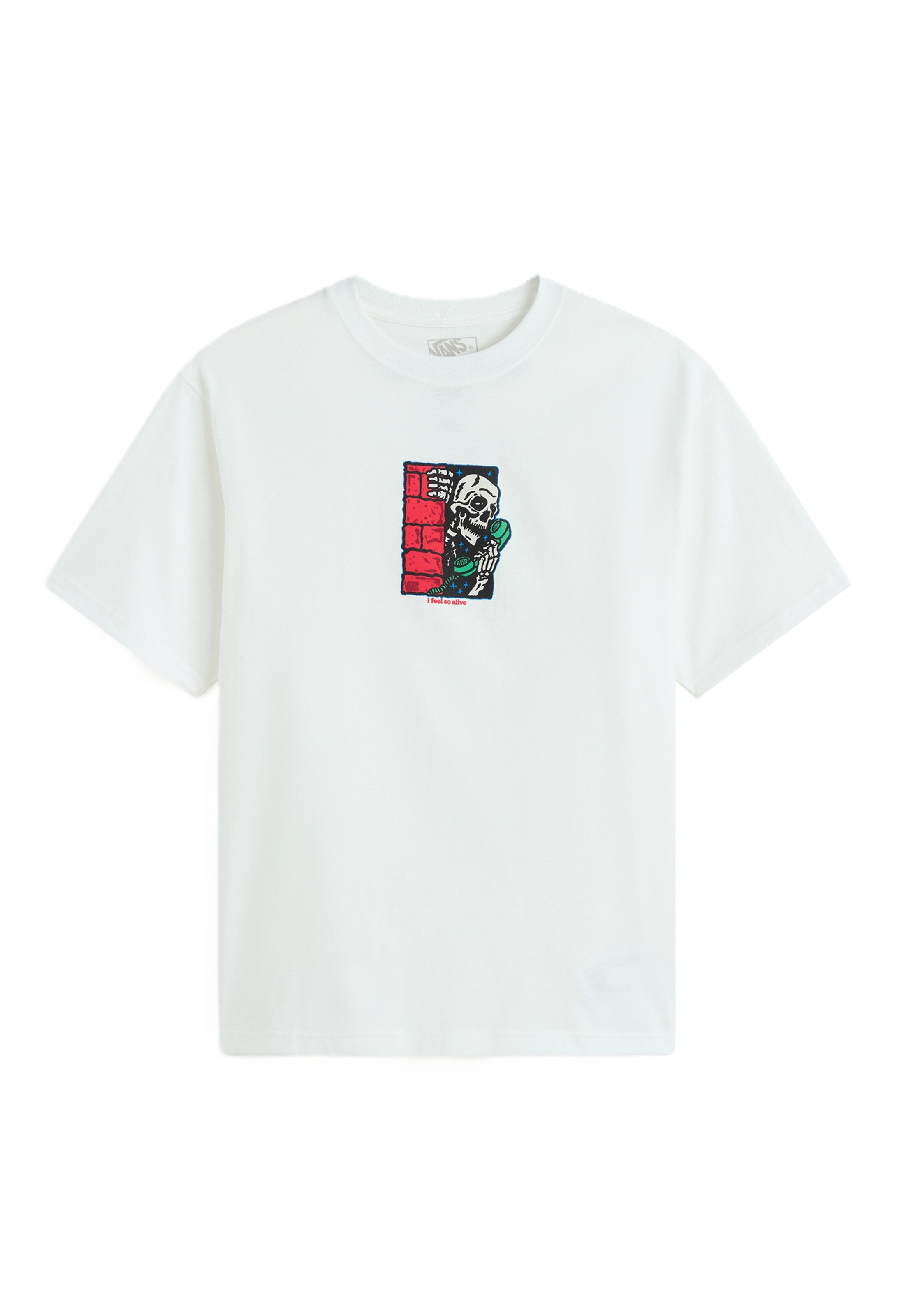 VANS Majica 'Feel So Alive Tee' veličine XXL u svijetlo crvena / crna / bijela, Pregled proizvoda