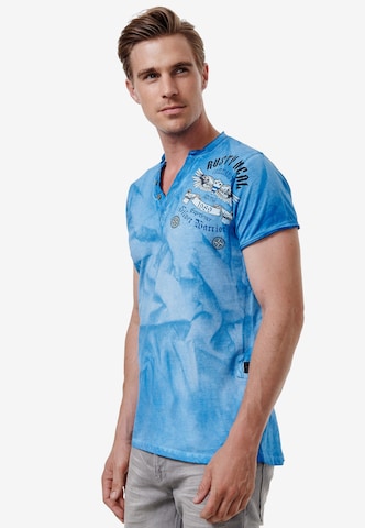 Rusty Neal Shirt in Blauw: voorkant