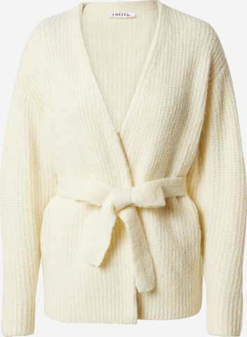 EDITED Knit Cardigan 'Annika' in White: front