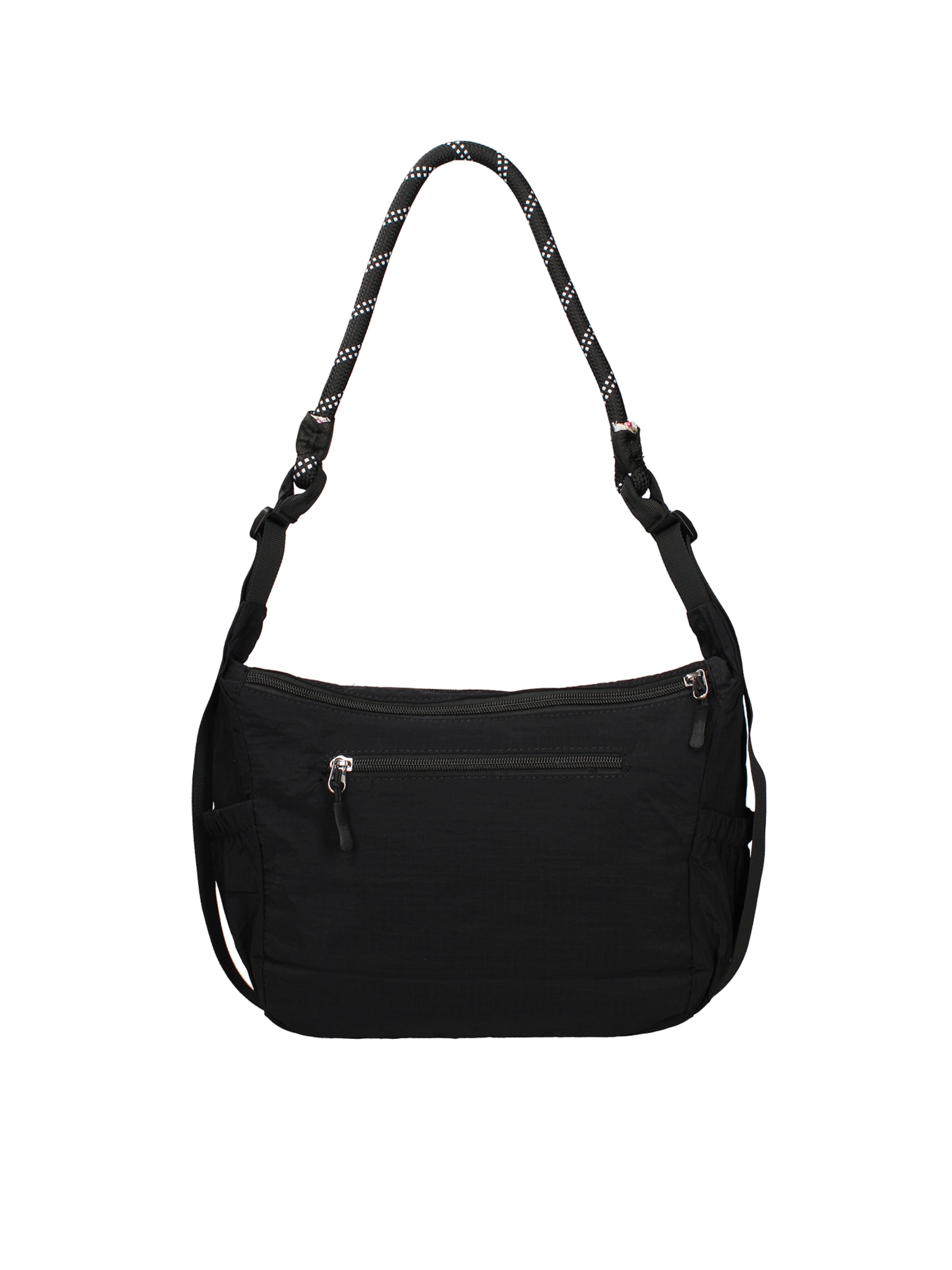 Borsa a spalla 'Borsa a Spalla Donna Gianmarco Venturi Pelle Vegana PU con Zip' di GianMarco Venturi in nero