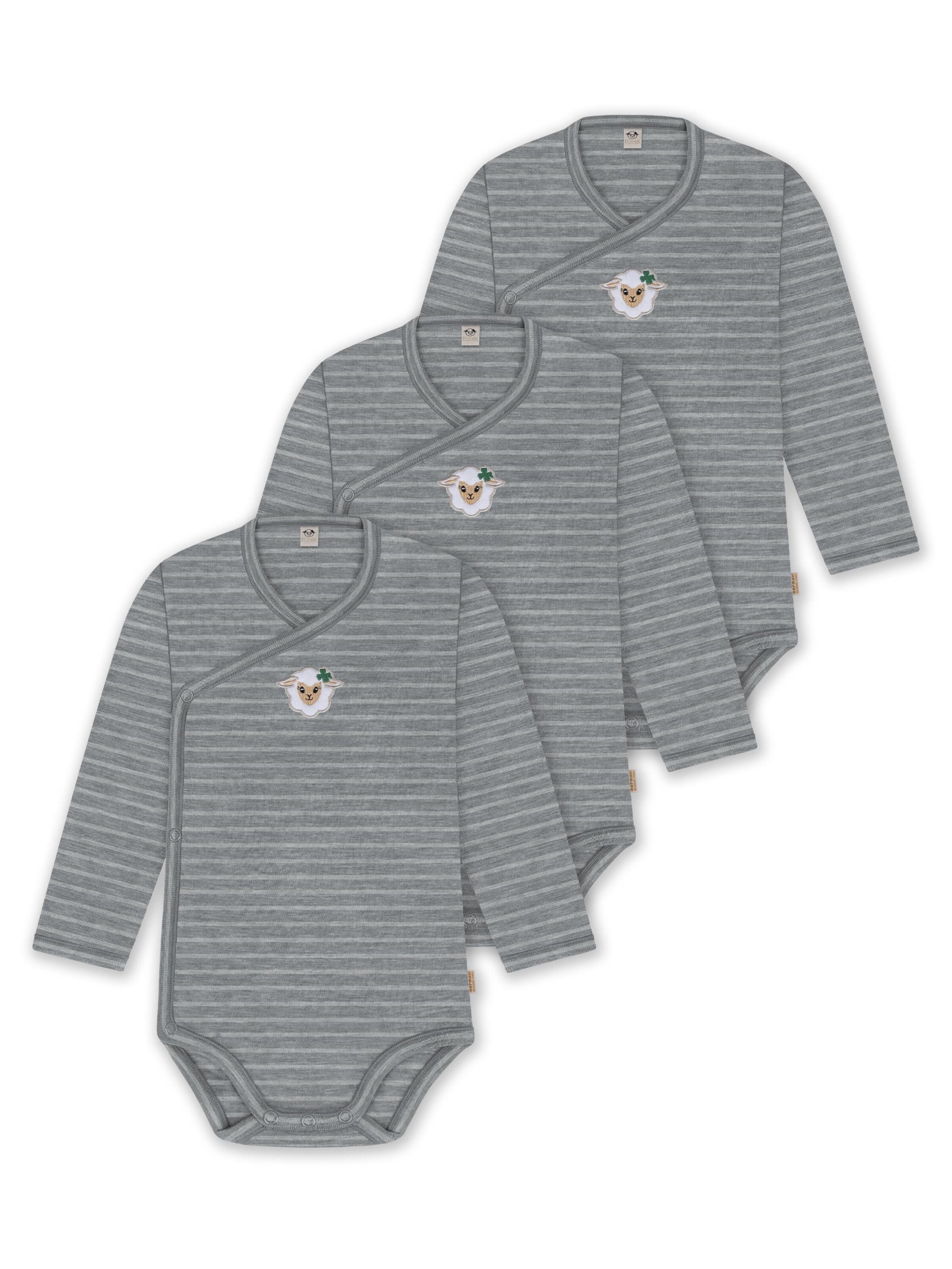 Barboteuse / body normani en gris : devant