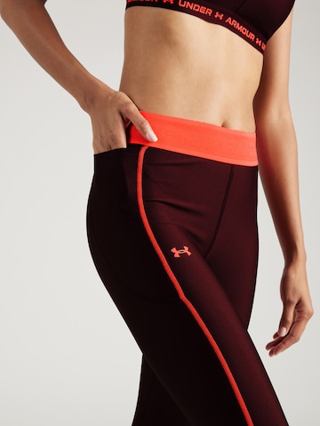 UNDER ARMOUR Skinny Športne hlače | rdeča barva