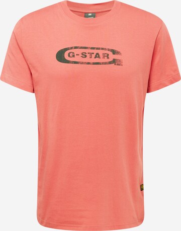 T-Shirt G-Star RAW en rouge : devant