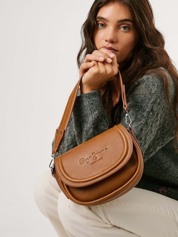 Pepe Jeans Handbag in Brown: front