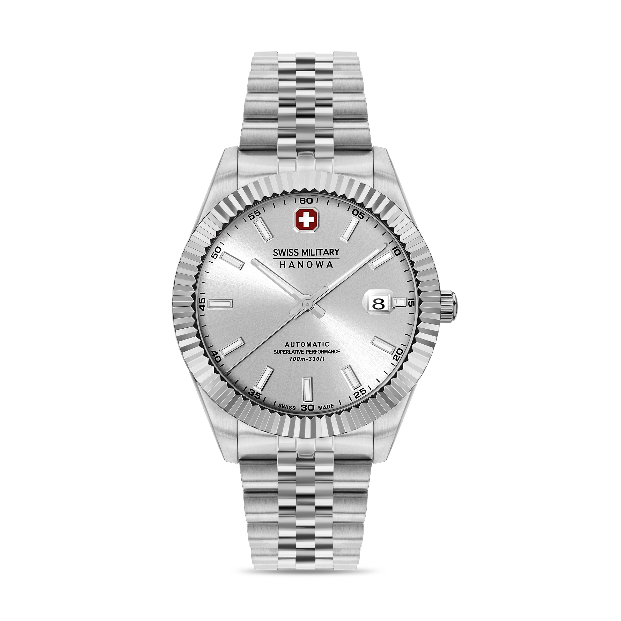 SWISS MILITARY HANOWA Analog watch ' Diligenter ' in Silver: front