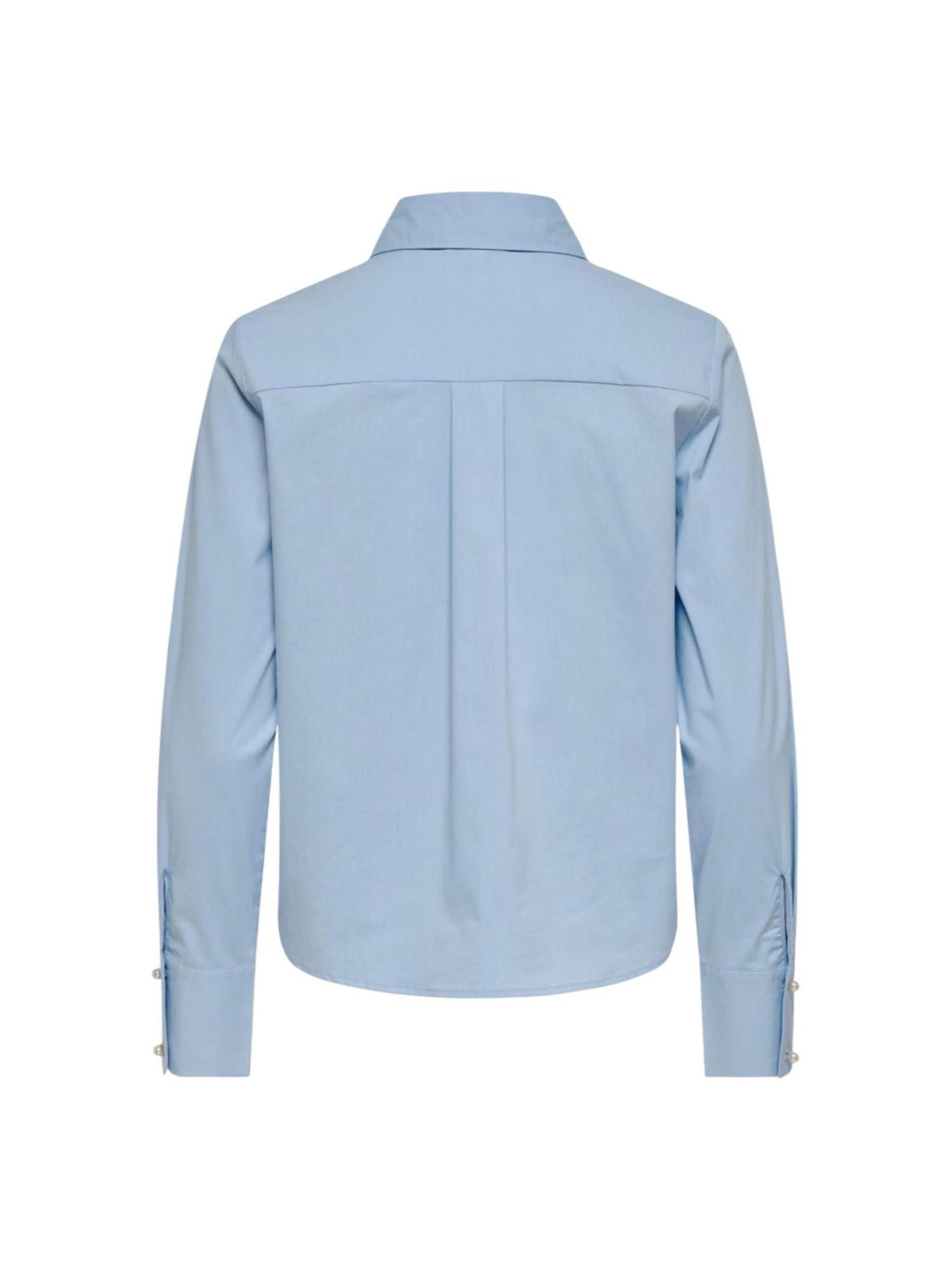 Camicia da donna 'ONLALLEGRA L/S PEARL SHIRT WVN 15376883' di ONLY in blu