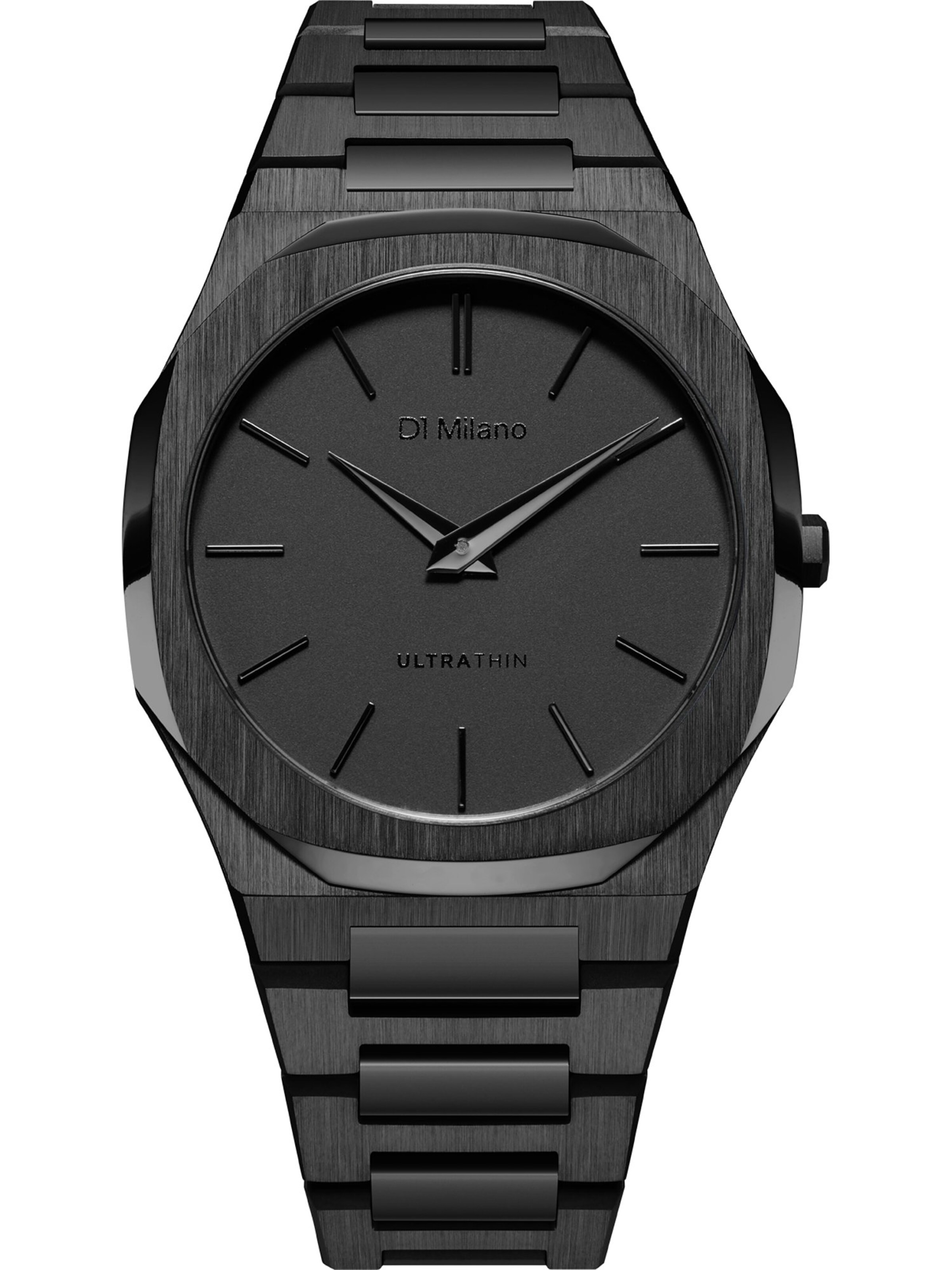 D1 Milano Uhr in Schwarz: Vorderseite