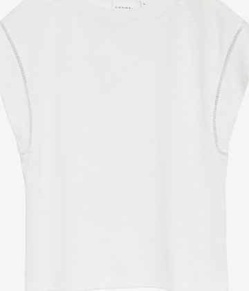 T-shirt COMMA en blanc : devant