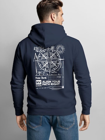 Neverless Sweatshirt 'Compass' in Blue
