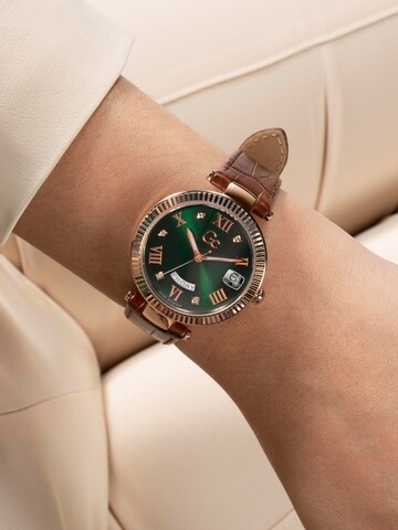 Montre à affichage analogique 'Flair' Gc en marron : devant