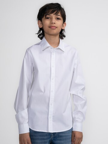 Coupe slim Chemise 'Mcgrath' Petrol Industries en blanc : devant