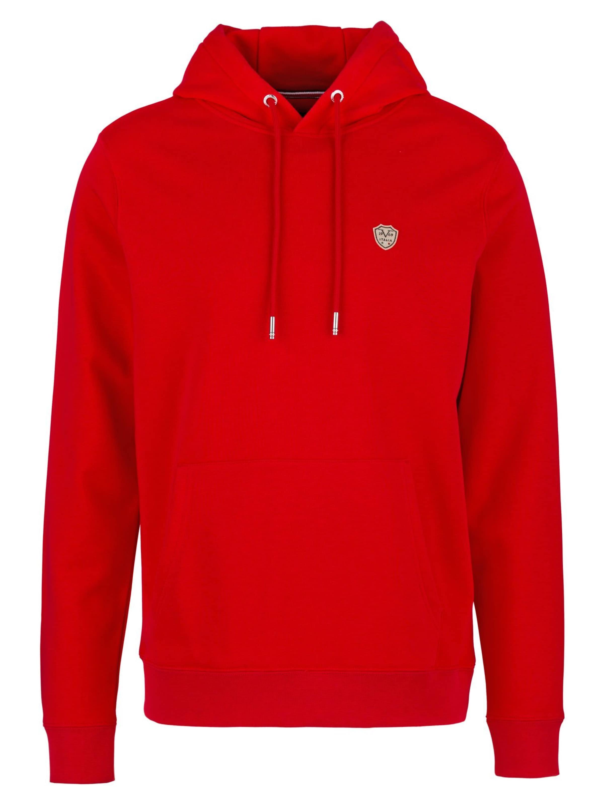 19V69 ITALIA Sweatshirt 'Matteo' i röd: framsida