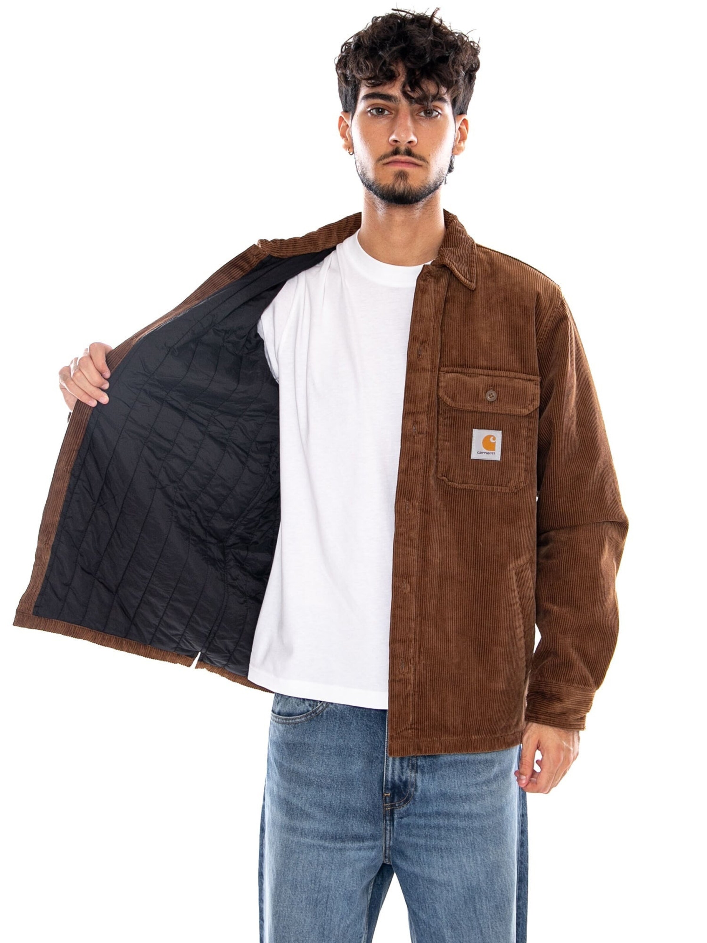 Comfort fit Camicia 'WHITSOME SHIRT JAC WIP H BROWN' di Carhartt WIP in marrone