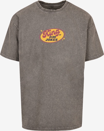 T-Shirt 'King of Dad Jokes Witziges Vatertagsmotiv' F4NT4STIC en gris : devant