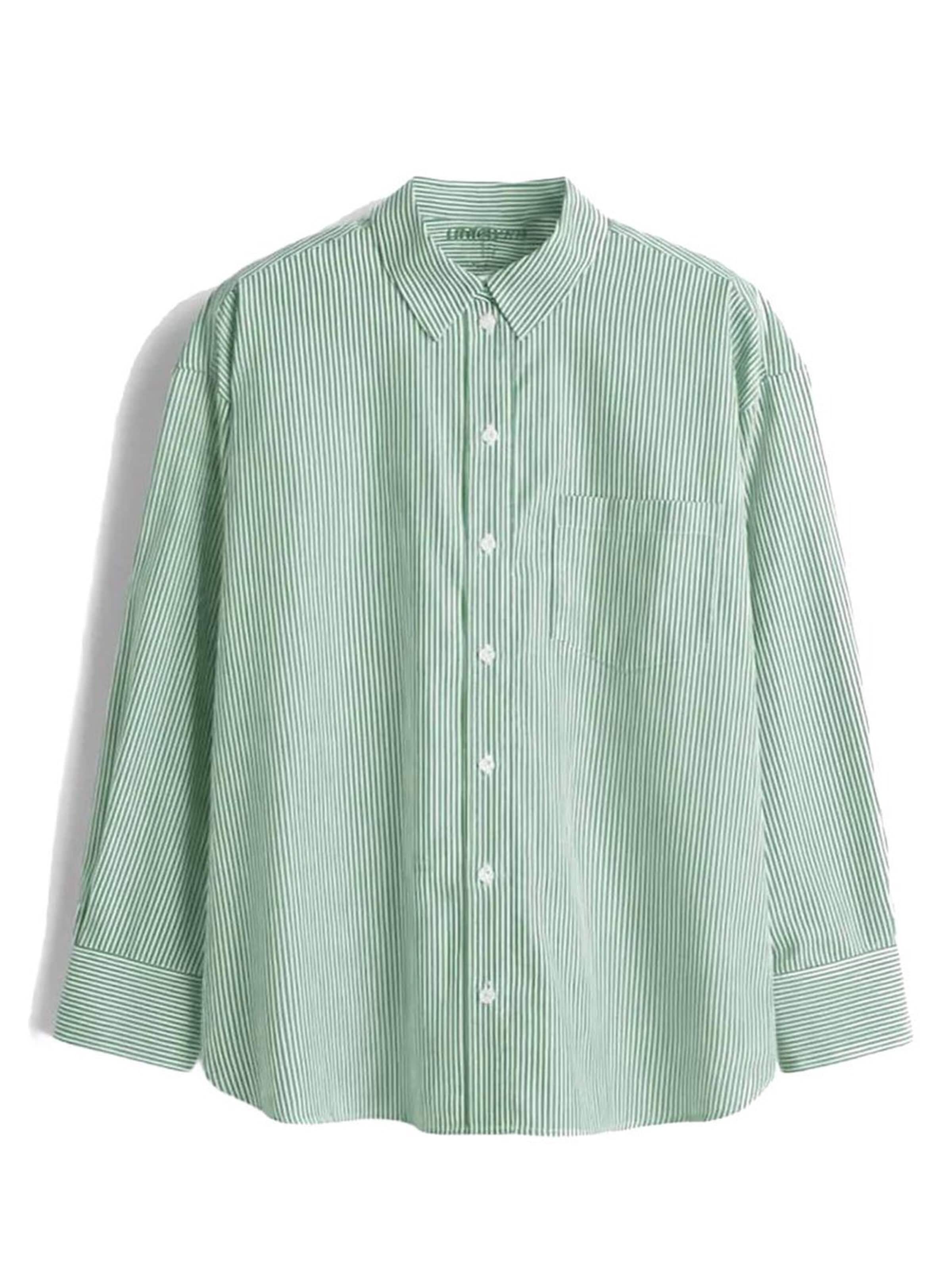 UNIQVIBE Blouse in Groen: voorkant