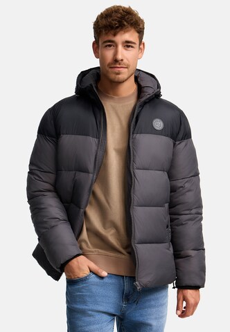 INDICODE JEANS Winter jacket 'Biviano' in Grey: front