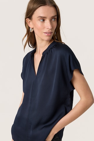 SOAKED IN LUXURY - Blusa 'SLParis' em azul