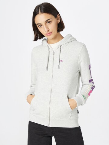 Superdry Sweatjacke in Grau: predná strana