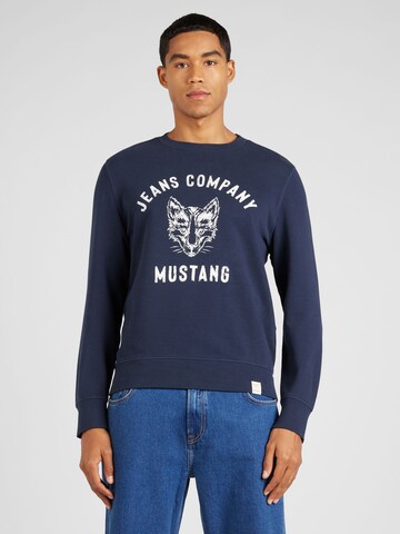 MUSTANG Sweatshirt 'BEN' in Blue: front