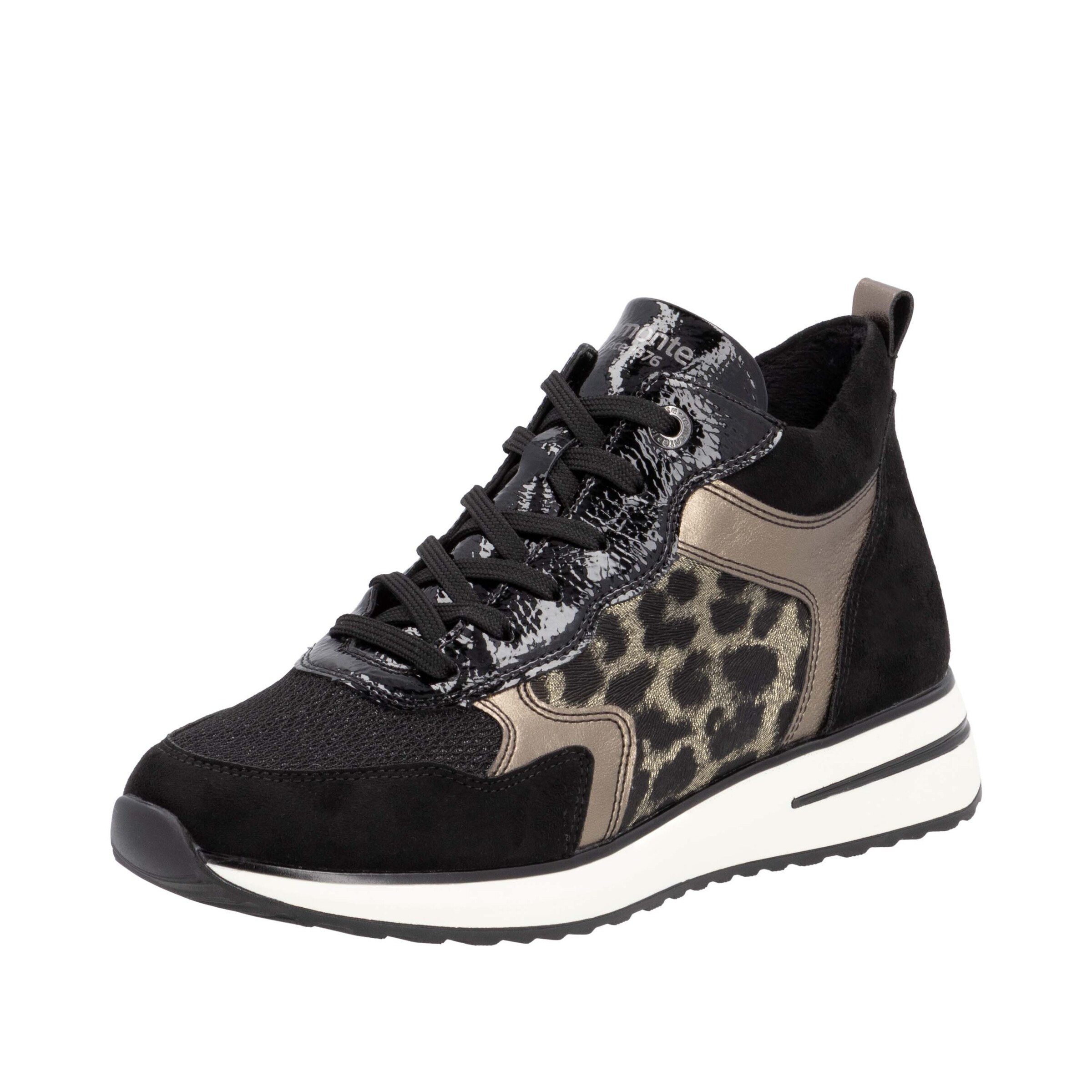 Baskets basses REMONTE en noir : devant