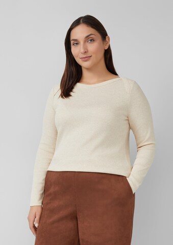 s.Oliver Red Label Plus Shirt in Beige: Vorderseite