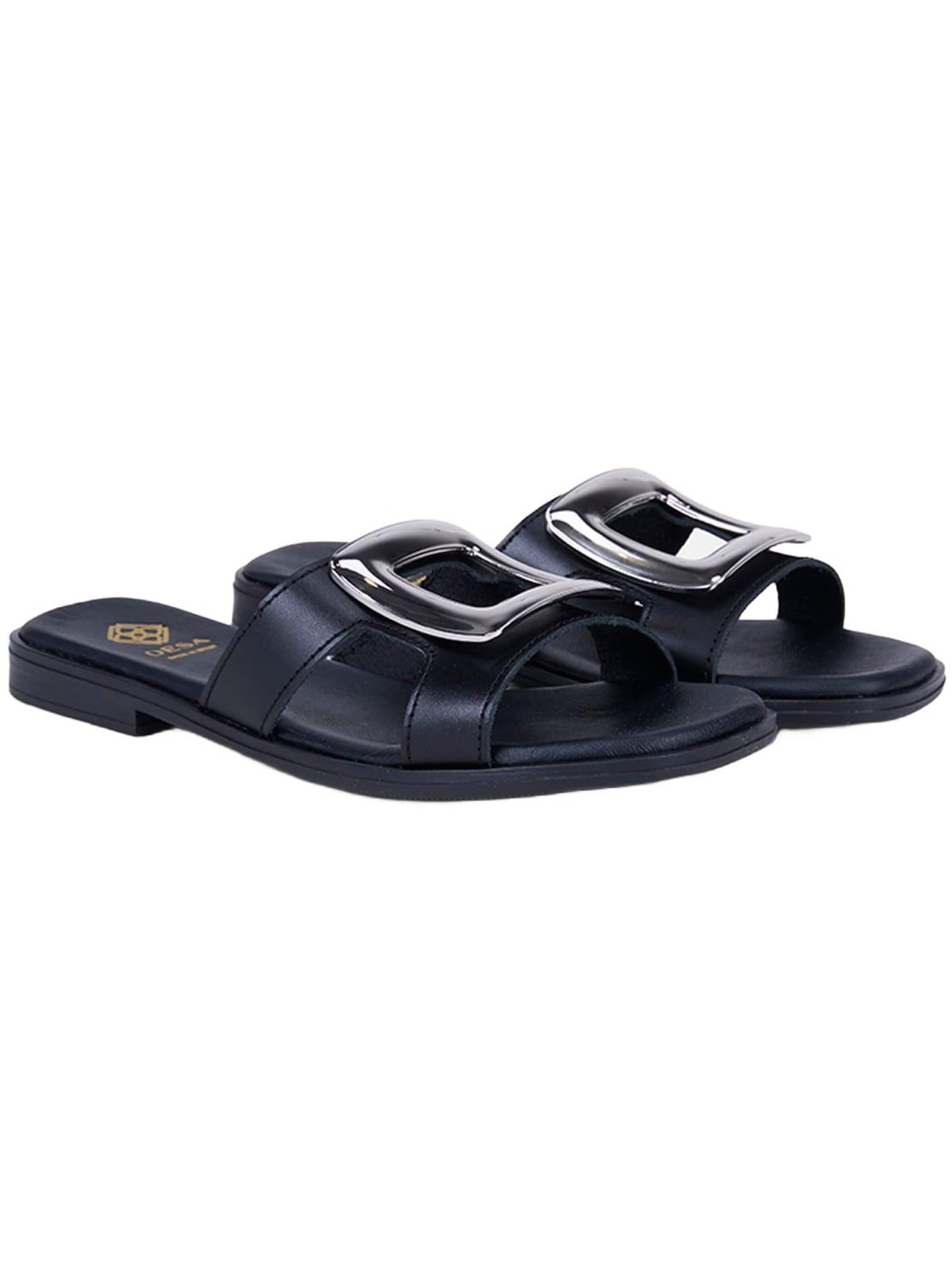 Desa Mule 'Folien' in Black: front
