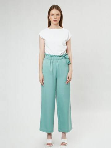 Wide Leg Pantalon 'Tie up' Influencer en bleu