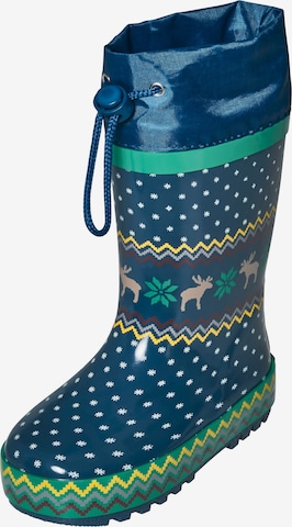 PLAYSHOES Rubber boot in Blue: front