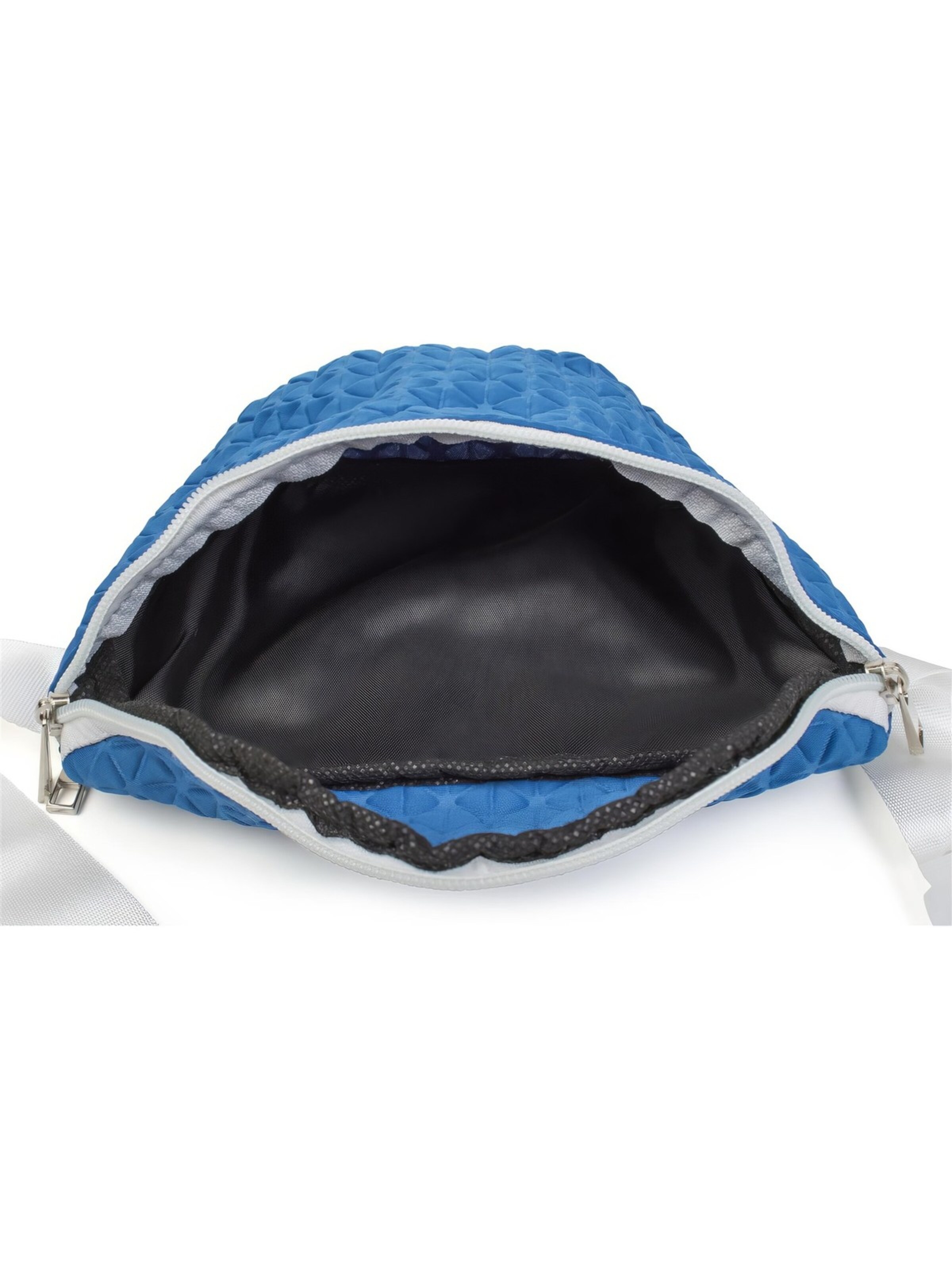 styleBREAKER Gürteltasche 'Bauchtasche geometrische Prägung, Gürteltasche'‌‌‌ in Blau