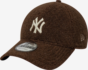 Casquette de sport '9FORTY MLB New York Yankees Winter Borg' NEW ERA en marron : devant