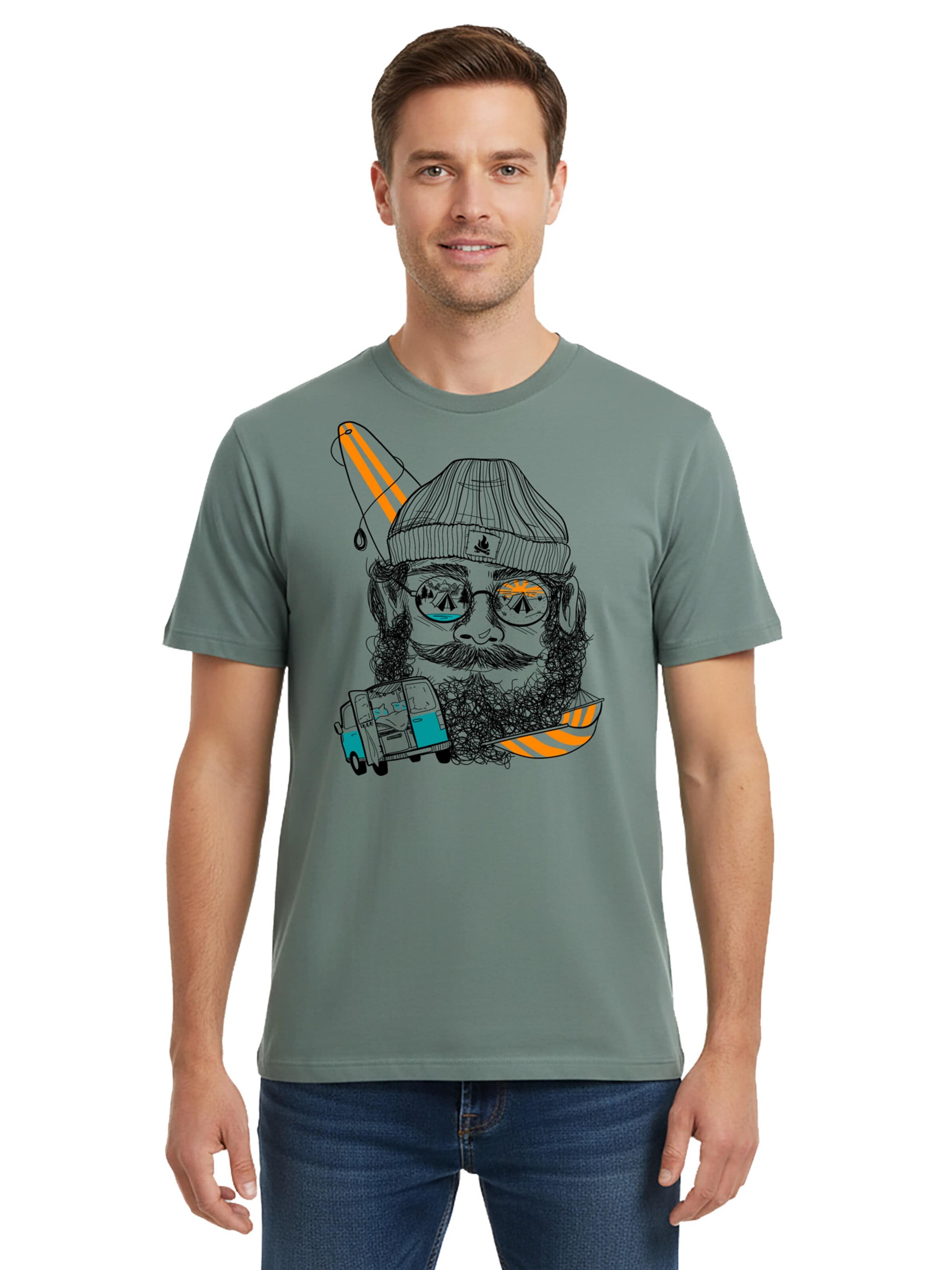 karlskopf Shirt 'CAMPER' in Green