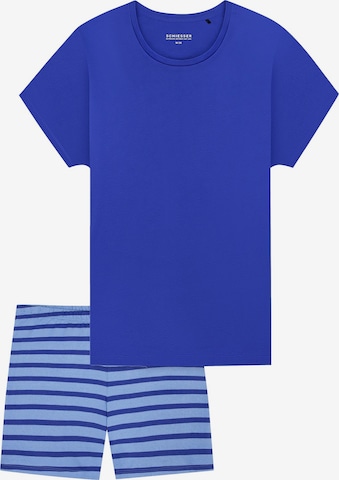 SCHIESSER Pyjama 'Casual Essentials' in Blau: Vorderseite