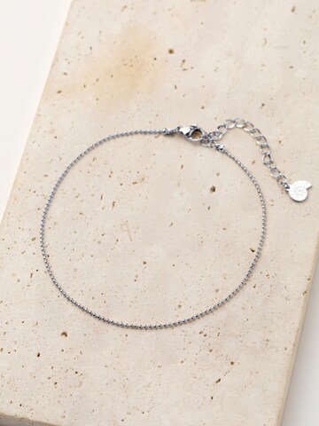 Hey Happiness Fußschmuck 'Bead Line' in Silber