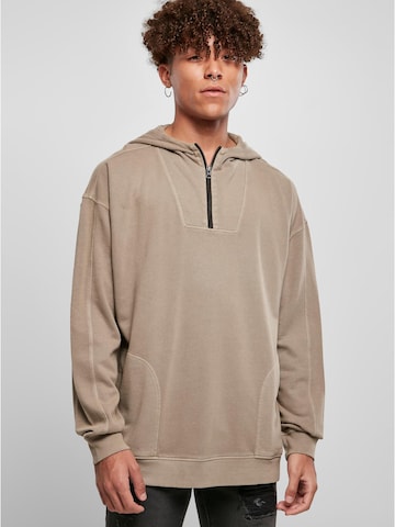 Urban Classics Sweatshirt in Bruin: voorkant