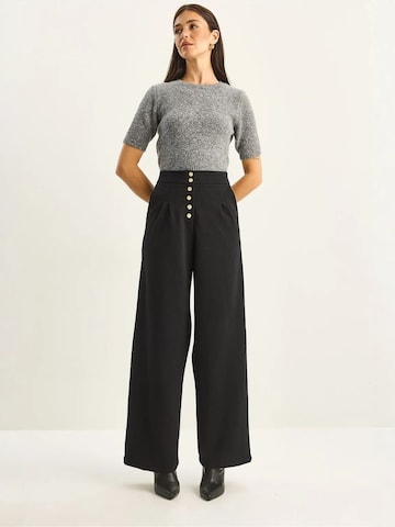 Bianco Lucci Bandplooibroek in Zwart