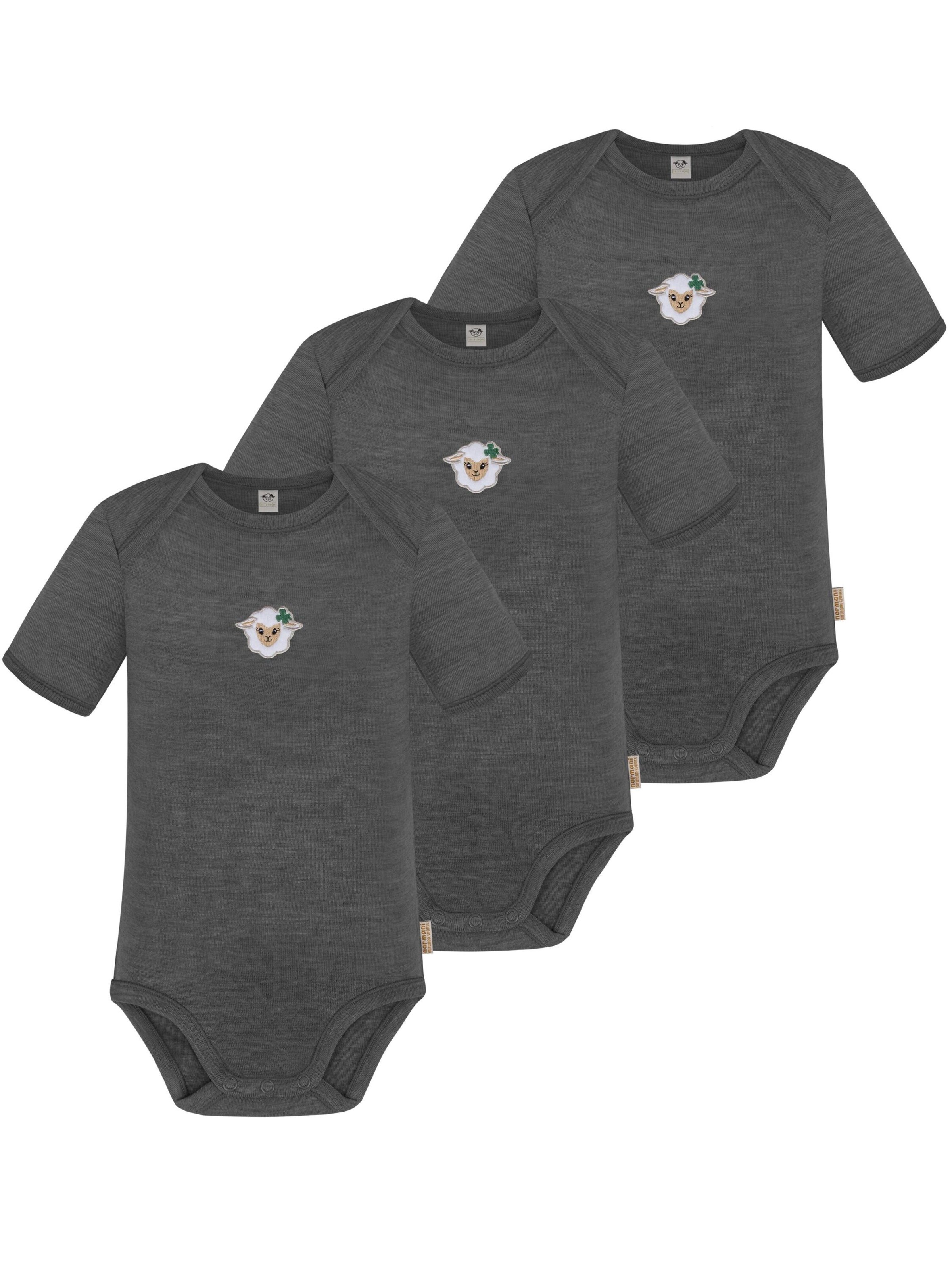 Barboteuse / body 'Tauranga' normani en gris : devant