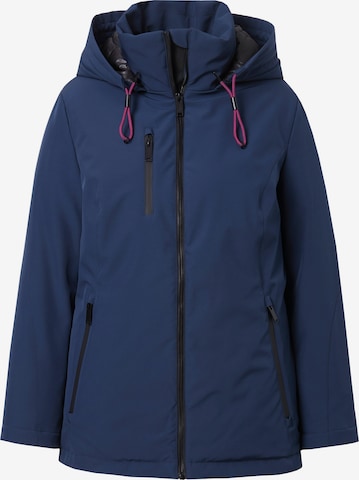 Ulla Popken Weatherproof jacket in Blue: front